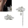 Clip On Earrings Asymmetrics Jasmine Ear Cuff Sturdy Alloy Jewelry Portable Fringe for Formal Event