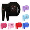5254 Kids Boys Girls Stranger Print Long Sleeves T-shirt Pants Pajamas Sleepwear Sleeping Sets