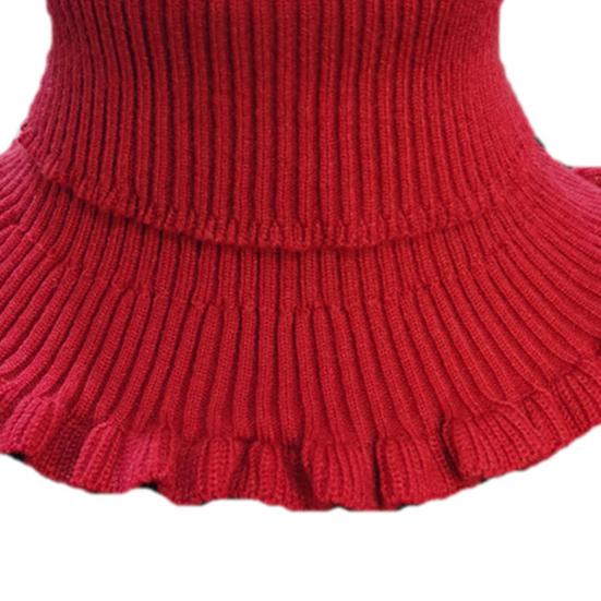 Scarf High-necked Skin-friendly Elastic Fiber Comfortable Women Neckwear for Winter
