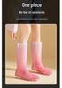 Dames Gradient Regenlaarzen, Middelhoge Schacht, Antislip, Waterdicht, Trendy Jelly Schoenen