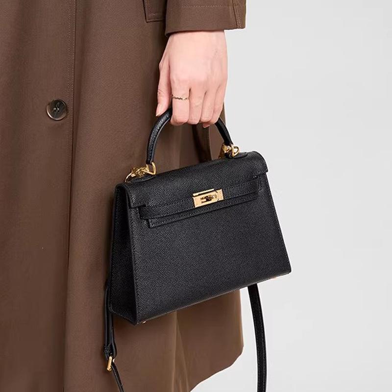 Die zweite Generation KL Handtasche Rindsleder Handflächenmuster Leder Damen Tasche Premium Mini Vielseitig Schulter Umhängetasche