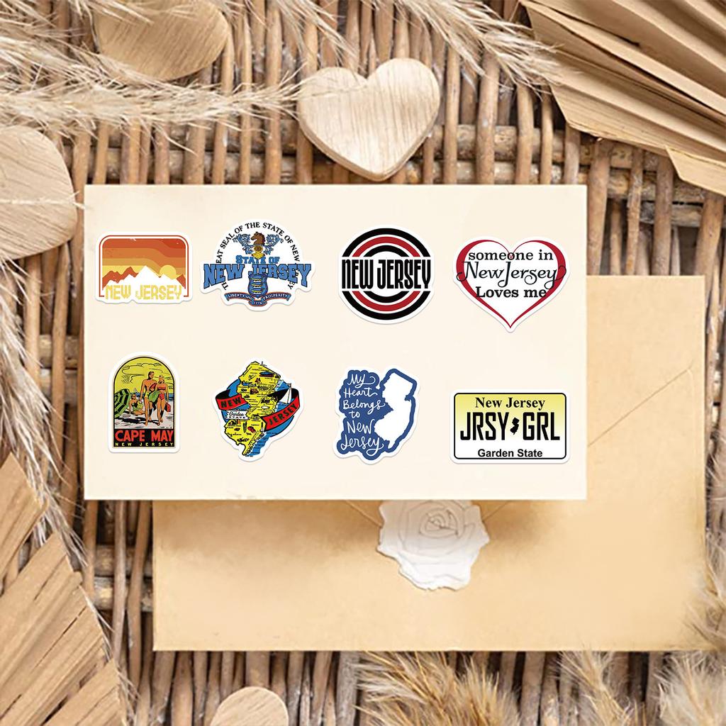 50 American New Jersey Graffiti Stickers Guitar Notebook Suitcase DIY Waterproof Stickers