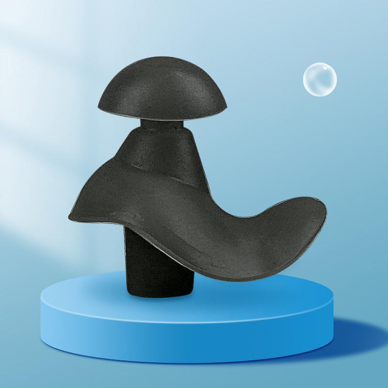 Durable Earplugs Classic Delicate Texture 1 Pair Waterproof Soft Earplugs Silicone Portable Ear Plugs Swimming Accessories чёрный