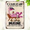 Funny Wine Quotes Metal Tin Wall Art Vintage Home Decor Bar Sign