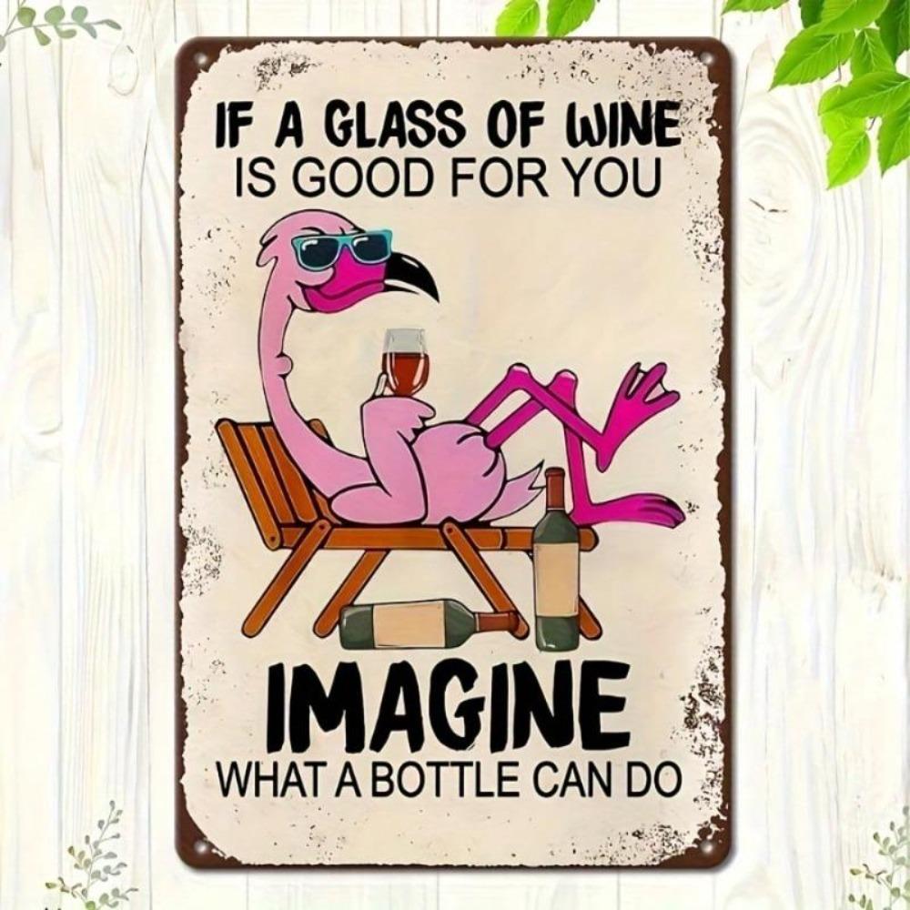 Funny Wine Quotes Metal Tin Wall Art Vintage Home Decor Bar Sign