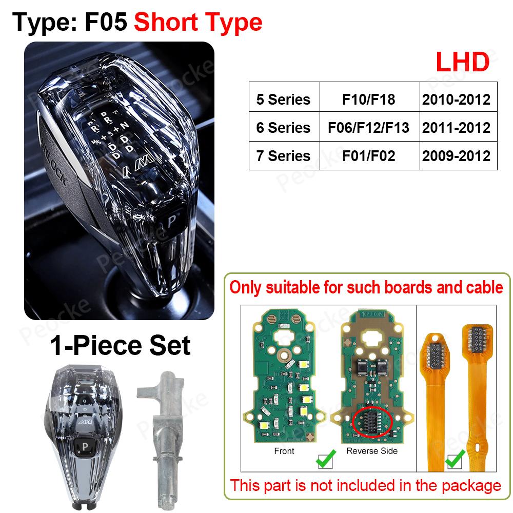 Crystal Gear Lever Stick Head Short Type For BMW G30 G31 G12 X4 G02 iX3 G08 F33 F34 F36 E70 F10 F20 F30 Car Transmission Handle