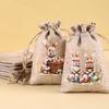 6Pcs Easter Linen Gift Bag Bunny Candy Cookie Packaging Bags Spring Easter Party Favor Supplies Kids Gifts Easter Decor 2026