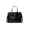 Emilia Litschi-Körnerleder Umhängetasche, Crossbody-Tasche, Handtasche Groß Damen Reines Schwarz 35H0GU5S7T-001