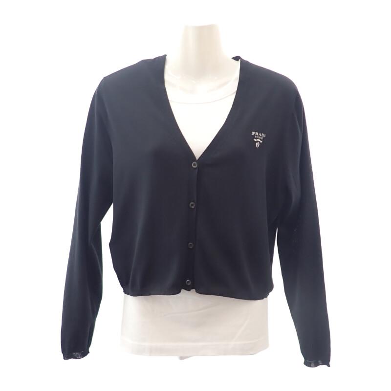 Prada 44 Cardigan Black Silk/cotton Women