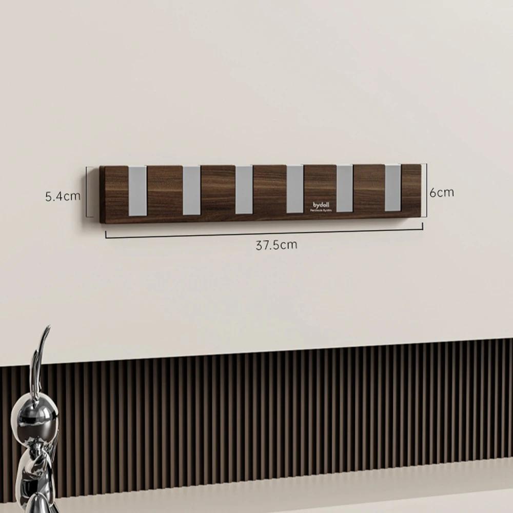 

Retro Wall Mounted Coat Rack Clothes Storage Hanger with Foldable Hooks Door Back Towel Robe Shelf for Home Entrance Furniture коричневый