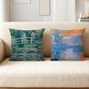 Retro Art C-Claude Monet Pillow Case Applicable Space For Guest Rooms Interiors Cars Office House Decoration