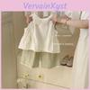 Adorable Korean Style Girls Lace Two Piece Summer Outfit For Kids Age 3 To 8 Years