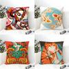 fashing Illustration of diagonal square Pillow Case Natural Linen Double-Sided Printing Sofa Home Decor Cushion Cover