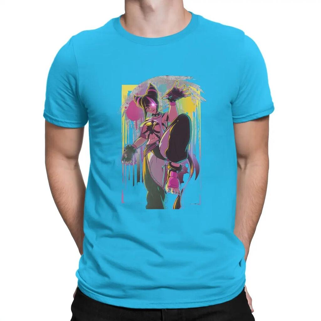 Unisex's Juri T Shirts Street Fighter 100% Cotton Clothes Novelty Short Sleeve Round Neck Tee Shirt Graphic Printed T-Shirts