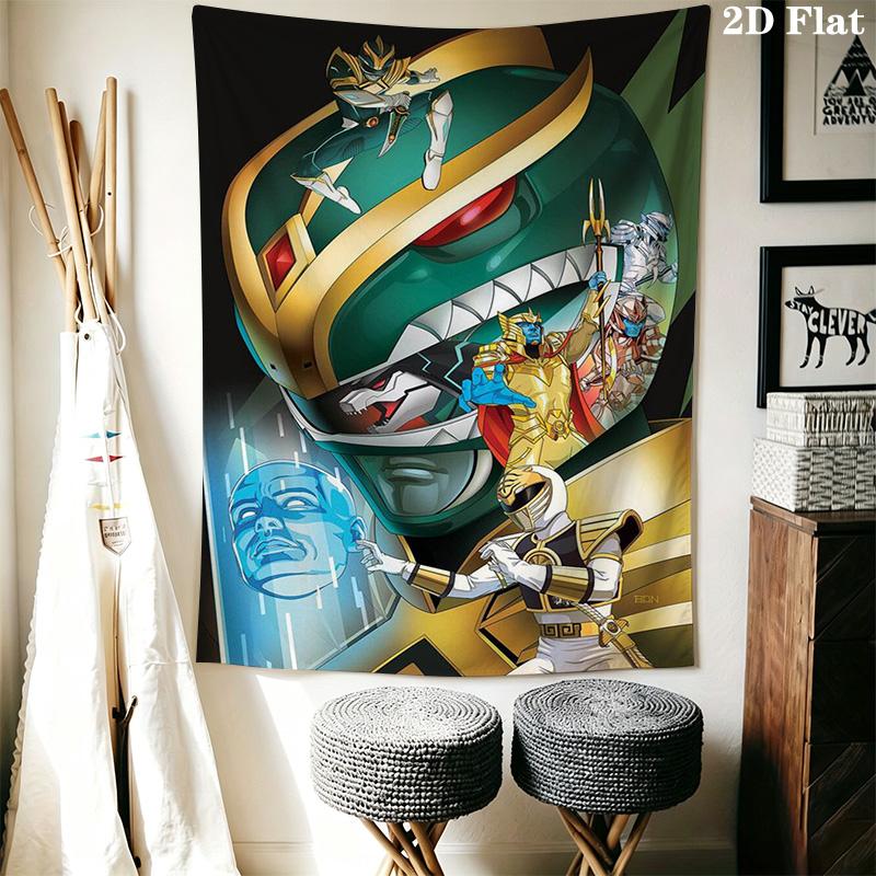 Power Rangers Ultimate Teamup Tapestry Wallmounted Background Cloth Soft Atmospheric Background Cloth Work Of Art