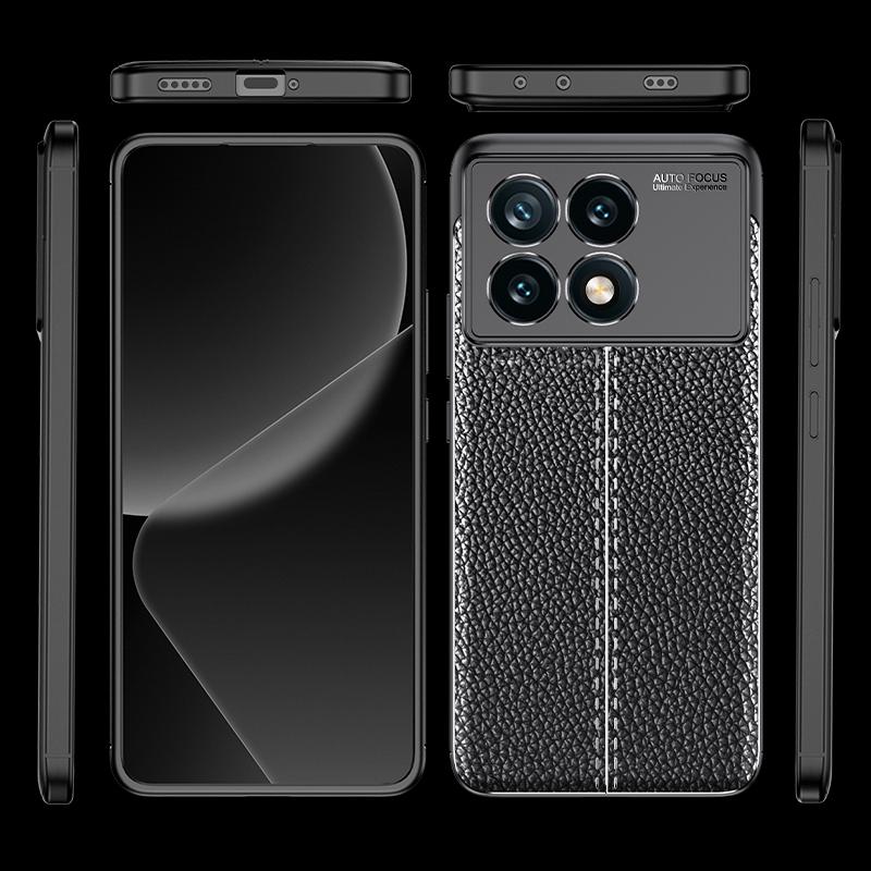 Für Poco X6 Pro Hülle Abdeckung Xiaomi Poco X6 Pro Capas Stoßfest Linsen Schutz Rückseite Rüstung TPU Weiches Leder Fundas Poco X6 Pro