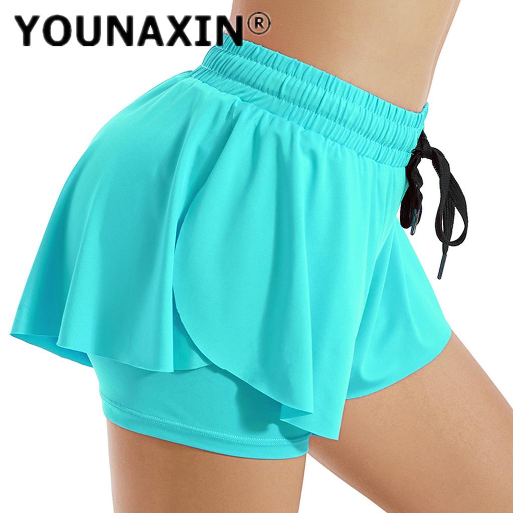 Женские теннисные кюлоты Юбка для йоги и фитнеса Защита от просвечивания Тренировочные Атлетические Шорты для бега для девочек Спортивные Шорты с подкладкой Брюки Юбки для гольфа Тренировочные юбки S M L XL