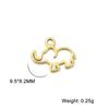 5pcs/lot Stainless Steel Pendants for Earring Necklace Bracelet Jewelry Making Cat Dog Bird Sun Moon Pentacle Gold Charms