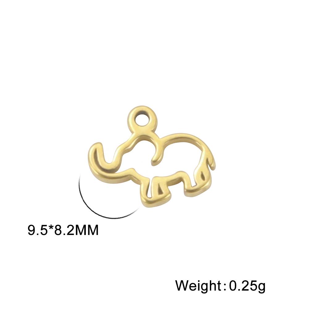 5pcs/lot Stainless Steel Pendants for Earring Necklace Bracelet Jewelry Making Cat Dog Bird Sun Moon Pentacle Gold Charms