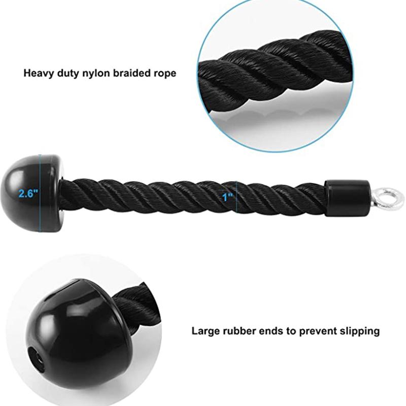 4PCS Armstärke Pull Down Seil Widerstandsbänder Set Bizeps Seil Gym Fitnessgeräte Krafttraining Bodybuilding Übung