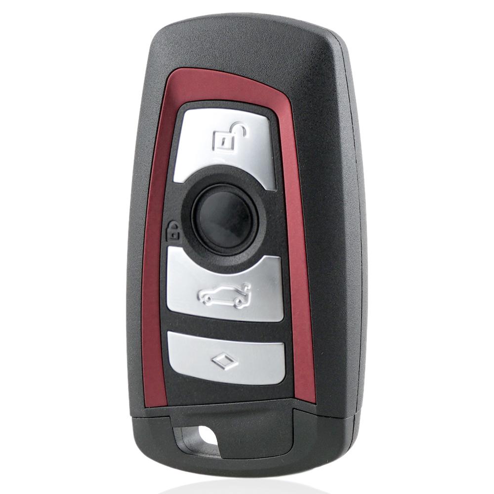 4 Buttons Replacement Smart Key Shell Cover Remote Keyless Case with Uncut Blank Blade Fit for BW F CAS4 5 Series 7 Series