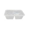 Disposable Rectangular Double-Compartment Meal Box