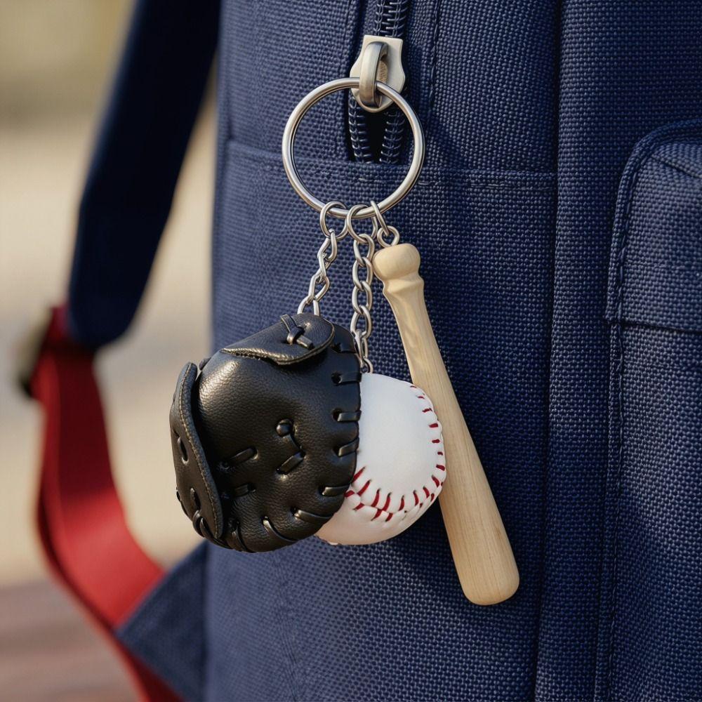 Multiple Color Bag Hanging Personalized Baseball Pendant Creative Car Key Ring Sporty Accessories