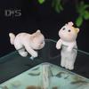Miniature Hanging Cat Figurines Flower Pot Vase Hugger Resin Kitten Planter Pot Hanger Cat Statue for Bonsai Terrarium Edge Fairy Garden Decorations