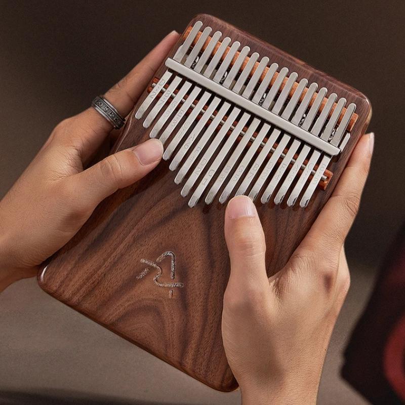 Kalimbas Sound Therapy Black Walnut Piccolo Instrument Support Children Kalimba Healing Meditation Professional Musical Keyboard Thumb Piano Accessory