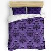 Halloween Haunted Mansion Purple Black Duvet Cover With Pillow Case Custom 3pcs Bedding Set Quilt Cover Double Bed Home Textile