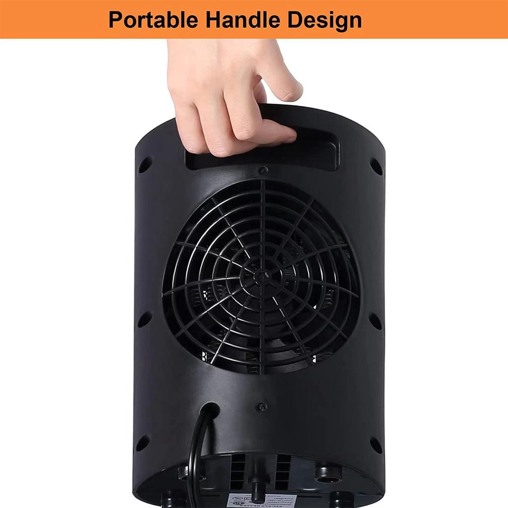 Aoresac Tragbarer elektrischer Raumheizer 750W/1500W 2 Geschwindigkeiten PTC Schnellheizung Keramik-Raumheizer-Ventilator