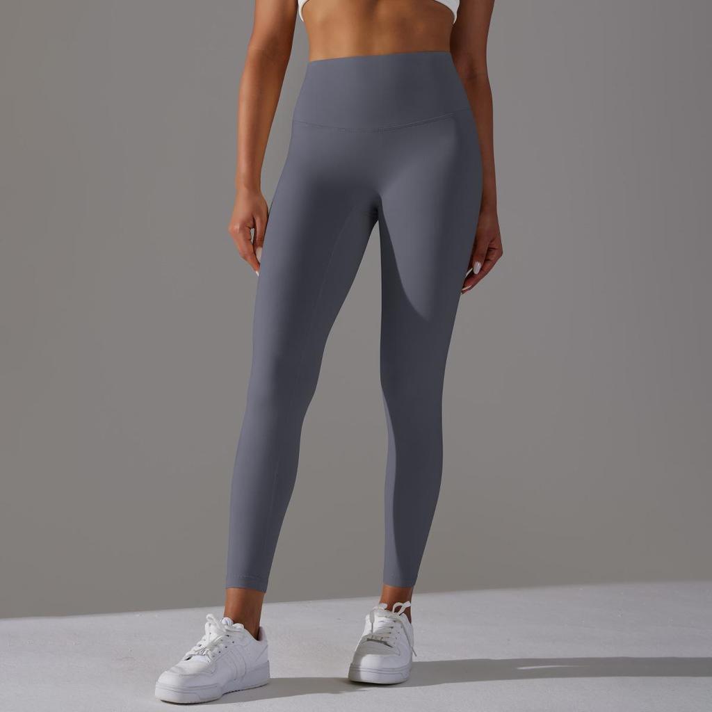 Seamless High-Waist Nude Breathable Yoga Capri Pants