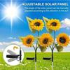 Solar LED Simulation Sunflower Light 1/3 Head Outdoor Waterproof Lawn Night Lights Landscape Lamp Home Decoration Patio Lighting