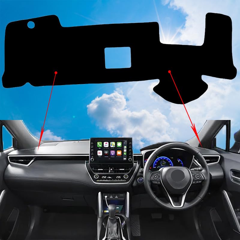 

Совместим с Toyota Aqua 2-го поколения MXPK1 Приборная панель Приборная панель автомобиля Aqua Защитная фланелевая жаропрочная накладка, чехол, 2021-настоящее время