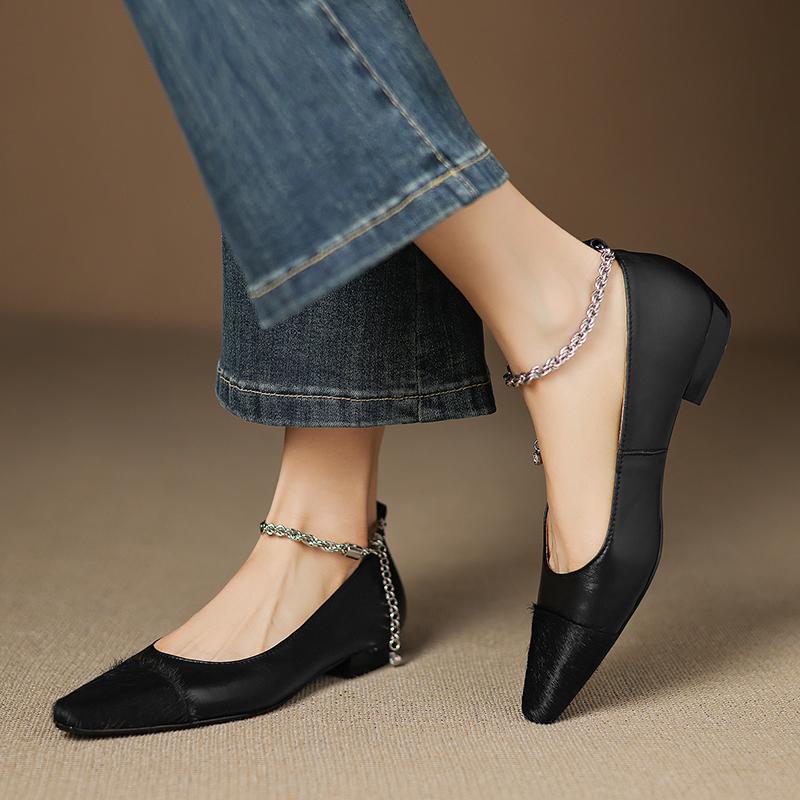 Fashion 2025 Autumn Women Shoes Pumps Thick Low Heels Square Toe Basic Platform Shoes Woman Summer Office Lady Working Pumps Size 34-40