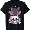 Funny Cute Bat Skeleton Print Tshirt Unisex Unisex Summer Casual Fashion Streetwear Loose Tops Crew Neck Short Sleeve Cotton Tees