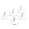5 Pcs Rubber Tees for Driving Range Mats 90 Degree Bendable Practice Mat Tees with Stable Wide Base White 1.38in