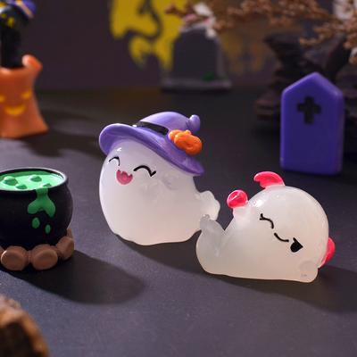 Luminous Cute Halloween Ornament Pendant Micro Garden Landscape Decorations Resin DIY Car Ornaments Toys