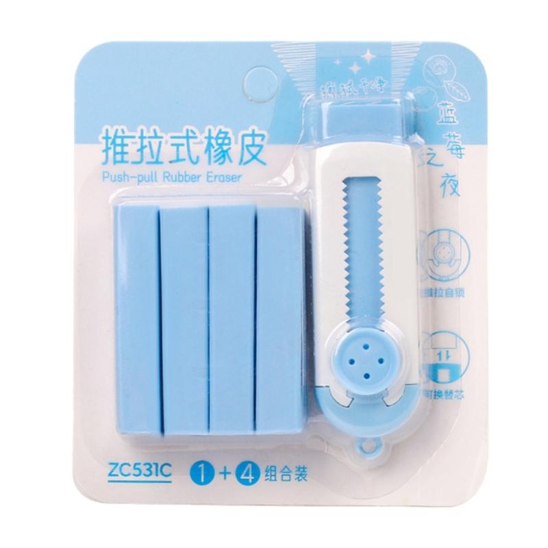 

Sliding Retractable Pencil Erasers with Refills Retractable Erasers Easy Erasing Pencil Eraser for Kid Writing Drawing