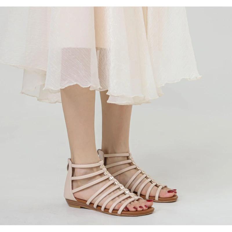  New Women's Fashion Ankle Lace-up Woman Shoes Flat Sandals Women Shoe Girl Sandals Mama Flat Shoes Slippers Sneaker