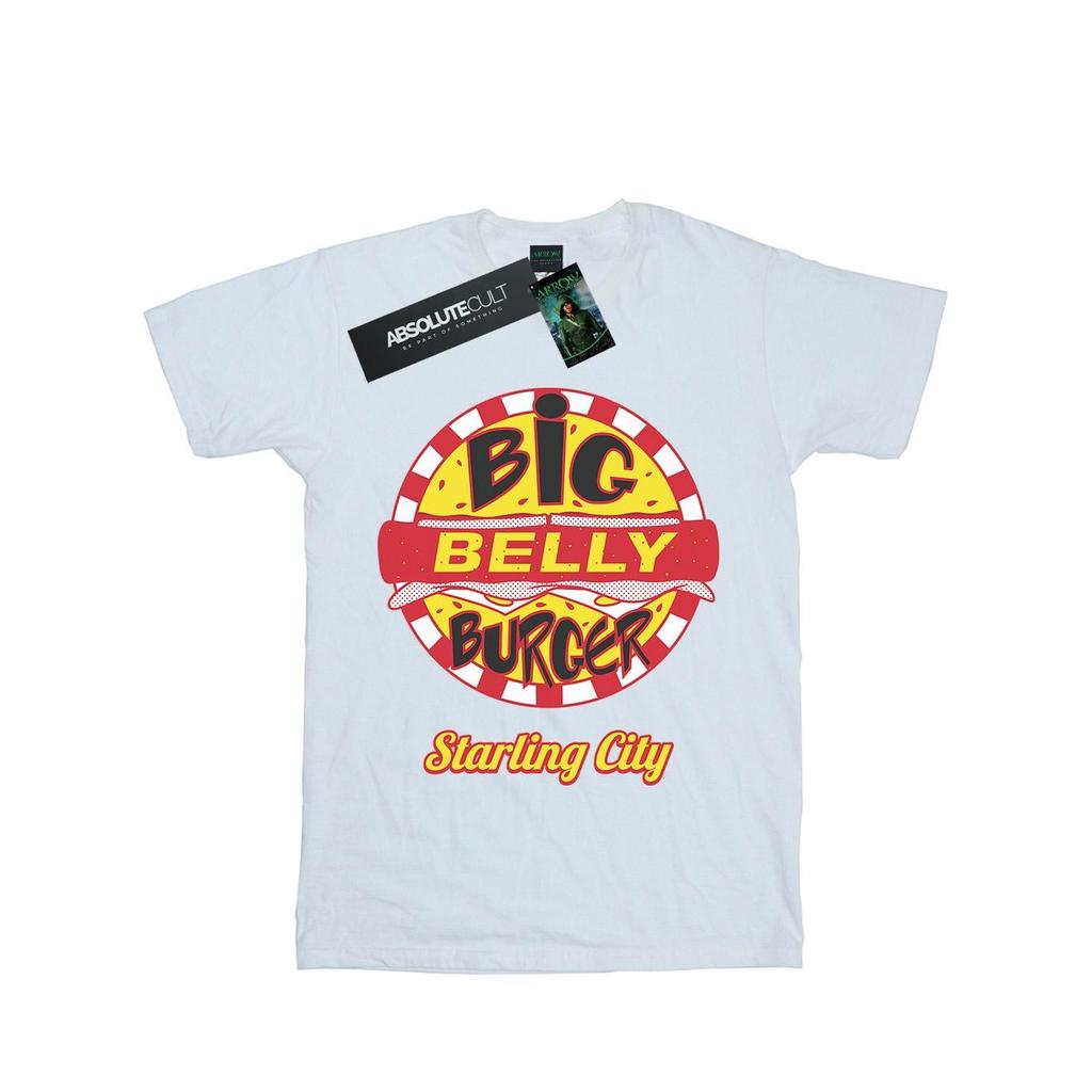 DC Comics Mens Arrow Big Belly Burger Logo T-Shirt