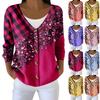 Damemote Langermet Christmas Snowman Snowflake Print Jakke Cardigan