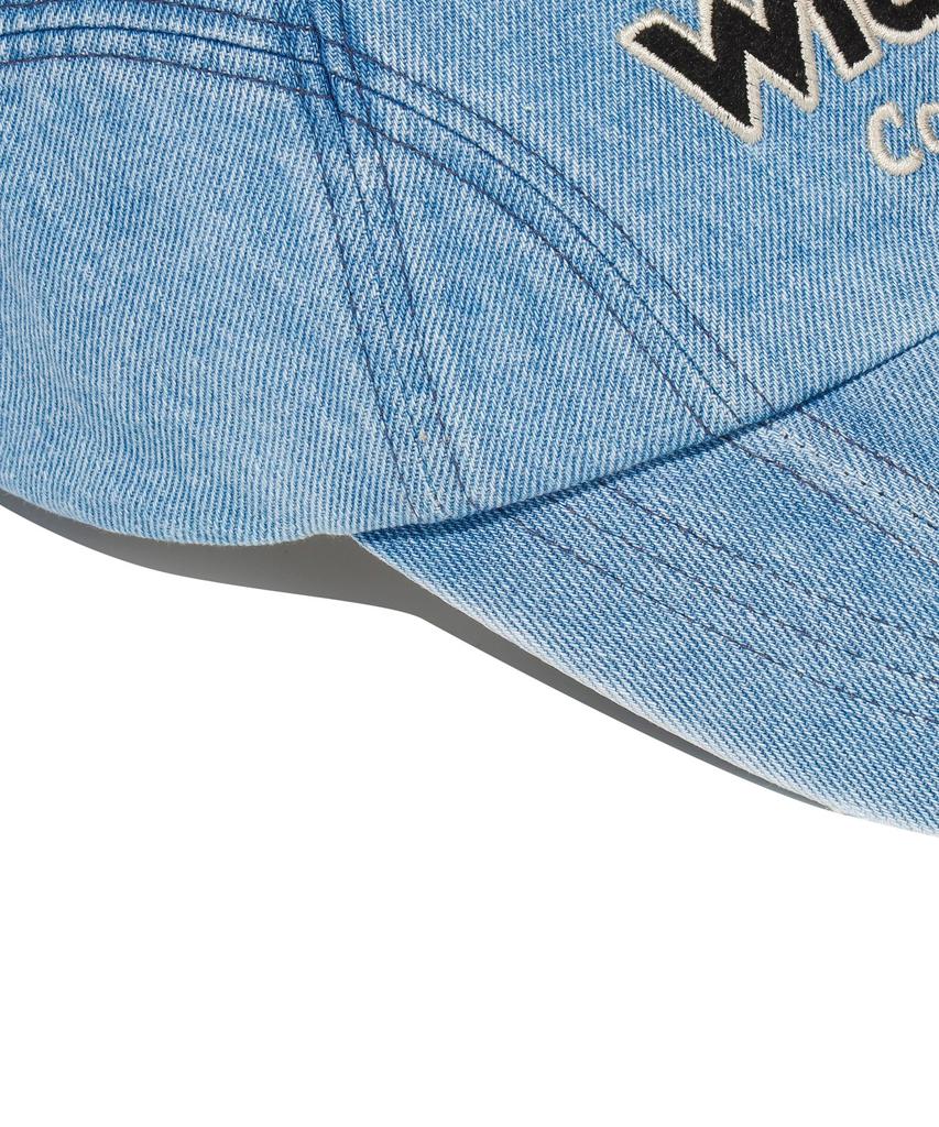 COVERNAT [Covernat X Wrangler] Logo Denim Washed Ball Cap Sky Blue