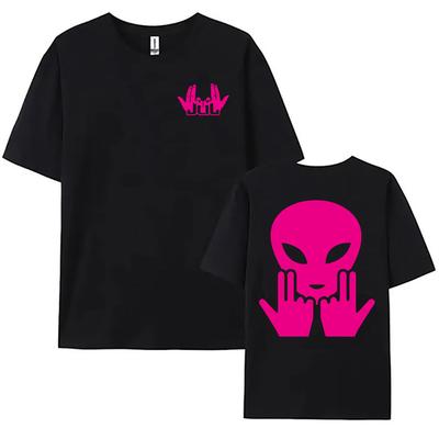 Rapper JUL Alien Graphic Print T-shirt Cotton Short Sleeve O-neck Male Tshirts Unisex Streetwear Fashion Hip Hop Women T Shirts