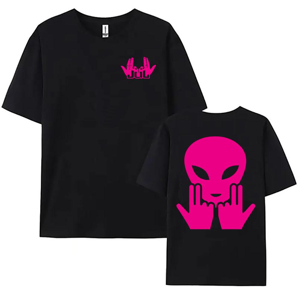 

Rapper JUL Alien Graphic Print T-shirt Cotton Short Sleeve O-neck Male Tshirts Unisex Streetwear Fashion Hip Hop Women T Shir... 5XL
