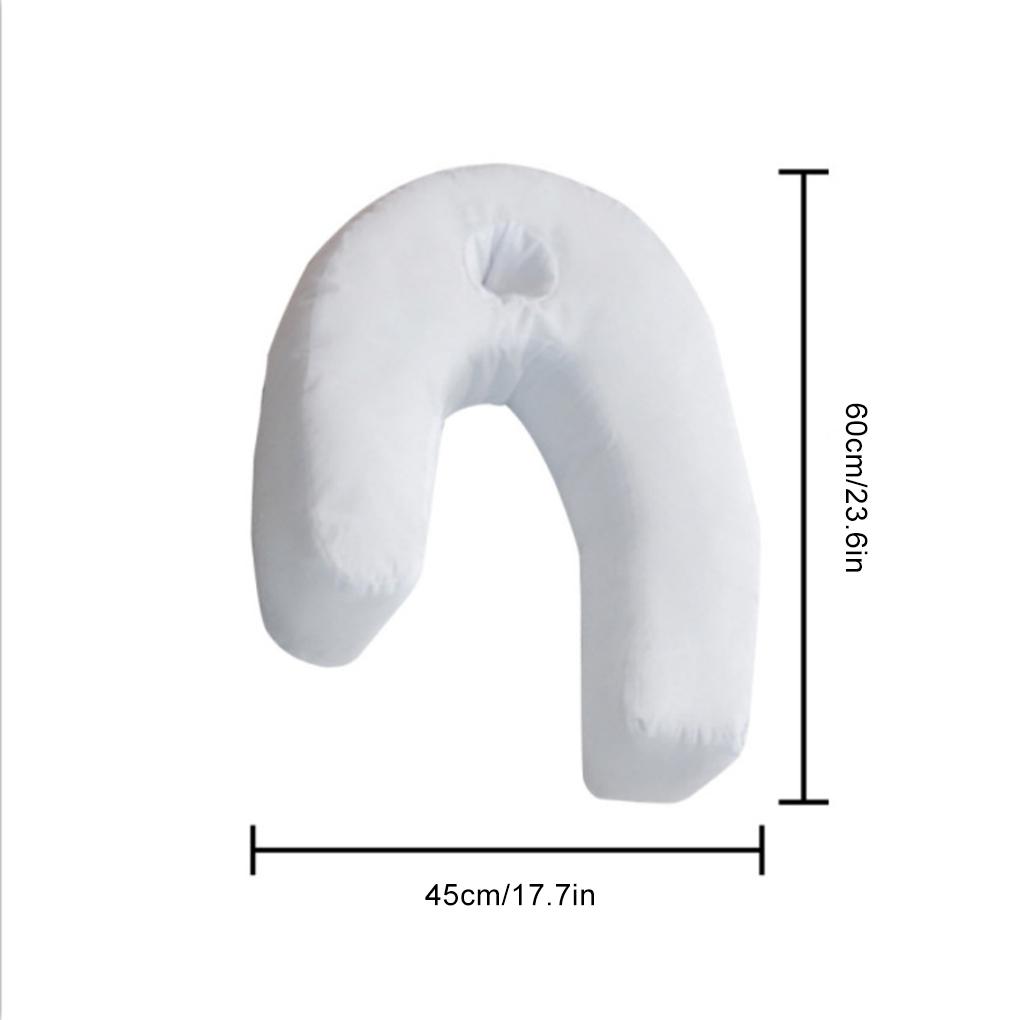 1PC U Shape Pillow Neck Back Pillow Side Sleeper Contour Pillow with Ear Hole for Sleeping on Your Side for Neck Shoulder