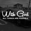 "WITH GOD ALL THINGS ARE POSSIBLE" Car Sticker, Car Styling Decal Classic Christian Automotive Racing Trucks Laptop Decoration