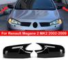 Für Renault Megane 2 MK2 2002-2009 Auto Rückspiegel Seitenspiegel Abdeckung Flügelkappe Aufkleber Außentürgehäuse Verkleidung Kohlefaser Schwarz