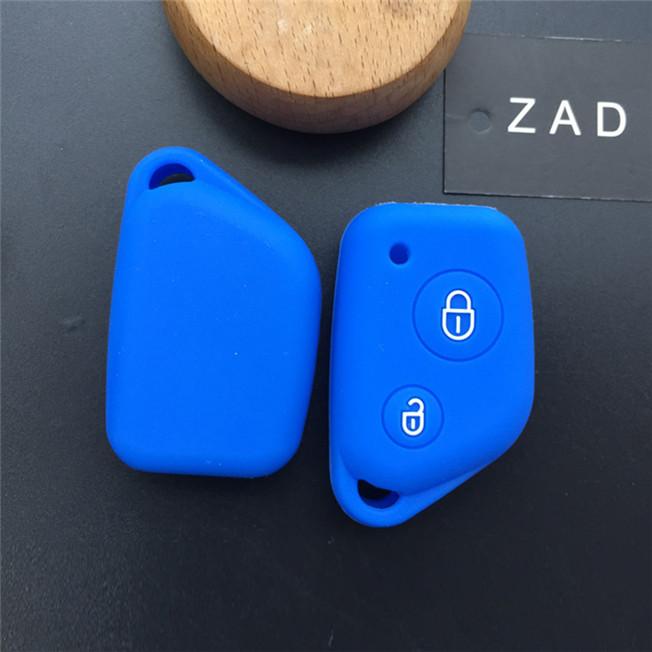 ZAD Silicone rubber Key FOB Case Cover set holder For Peugeot 106 205 206 306 405 406 2button  key cover