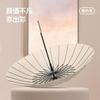 MAYDU 24 Bone Double Automatic Umbrella with Long Handle, Storm resistant, Large Clear Umbrella for Men's Business